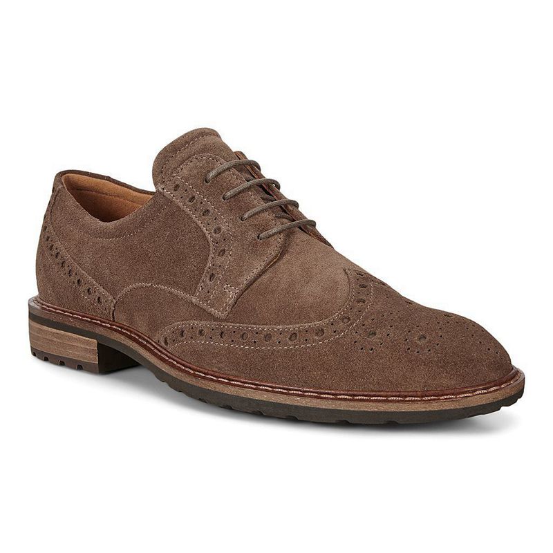 Zapato Brogue Ecco Vitrus I Para Hombre,Marrones,652184-RBM